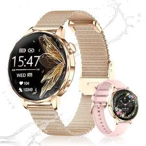 Smart Watches for Women, IP68 Waterproof Fitness Tracker, Answer/Make Calls, 100+ Sport Modes, Heart Rate/Sleep/Steps Monitor for Android Phones and iPhone (Rose Gold) Smart Watches for Women, IP68 Waterproof Fitness Tracker, Answer/Make Calls, 100+ Sport Modes, Heart Rate/Sleep/Steps Monitor for Android Phones and iPhone (Rose Gold)