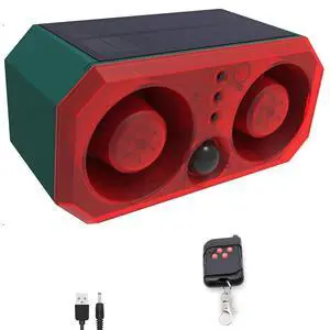 Solar Outdoor Motion Sensor Alarm - Barking Dog Sound With 2 * 130db Noise Maker & 13LED Strobe Light, Support Recording, for Home Security (1 Pack) Solar Outdoor Motion Sensor Alarm - Barking Dog Sound With 2 * 130db Noise Maker & 13LED Strobe Light, Support Recording, for Home Security (1 Pack)