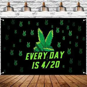 Vibrant Green Leaves Print Photography Backdrop Banner - Every Day is 4/20 Themed Background for Birthday Parties, Graduation Events, Bachelor Celebrations & Man Cave Decor 72x43 Inch Vibrant Green Leaves Print Photography Backdrop Banner - Every Day is 4/20 Themed Background for Birthday Parties, Graduation Events, Bachelor Celebrations & Man Cave Decor 72x43 Inch