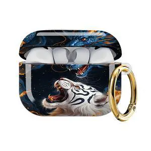 Case Compatible with AirPod Pro 3 2025, Cute Protective Cover with Keychain for AirPod Pro 3rd Generation, Full Protection Case for Women Girls(Blue Dragon White Tiger Orange Flames) Case Compatible with AirPod Pro 3 2025, Cute Protective Cover with Keychain for AirPod Pro 3rd Generation, Full Protection Case for Women Girls(Blue Dragon White Tiger Orange Flames)