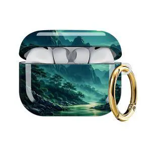 Case Compatible with AirPod Pro 3 2025, Cute Protective Cover with Keychain for AirPod Pro 3rd Generation, Full Protection Case for Women Girls(Moonlit Mountain River Forest Night Glow) Case Compatible with AirPod Pro 3 2025, Cute Protective Cover with Keychain for AirPod Pro 3rd Generation, Full Protection Case for Women Girls(Moonlit Mountain River Forest Night Glow)