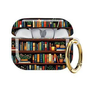 Case Compatible with AirPod Pro 3 2025, Cute Protective Cover with Keychain for AirPod Pro 3rd Generation, Full Protection Case for Women Girls(Bookshelf Plants Books) Case Compatible with AirPod Pro 3 2025, Cute Protective Cover with Keychain for AirPod Pro 3rd Generation, Full Protection Case for Women Girls(Bookshelf Plants Books)