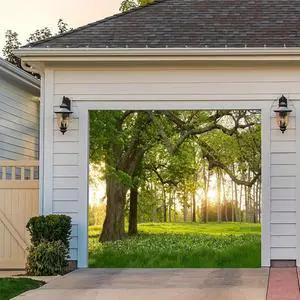 7x8ft Spring Forest Garage Door Decoration Banner Lush Green Old Trees Prairie Sunshine Field Natural Scenery Garage Door Backdrop Decoration for Indoor Outdoor Wall Door Photography 7x8ft Spring Forest Garage Door Decoration Banner Lush Green Old Trees Prairie Sunshine Field Natural Scenery Garage Door Backdrop Decoration for Indoor Outdoor Wall Door Photography