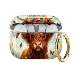Case Compatible with AirPod Pro 3 2025, Cute Protective Cover with Keychain for AirPod Pro 3rd Generation, Full Protection Case for Women Girls(Floral Cow Butterfly Flowers) Case Compatible with AirPod Pro 3 2025, Cute Protective Cover with Keychain for AirPod Pro 3rd Generation, Full Protection Case for Women Girls(Floral Cow Butterfly Flowers)