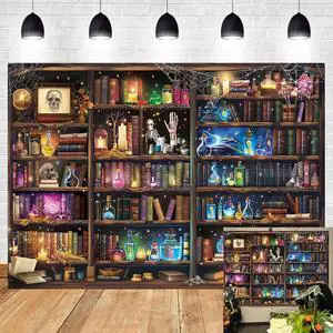 Halloween Laboratory Backdrop Magical Bookshelf Skull Poison Apothecary Mad Scientist Laboratory Photography Background Kids Halloween Birthday Party Banner Decorations Supplies Photo Props 8x6FT Halloween Laboratory Backdrop Magical Bookshelf Skull Poison Apothecary Mad Scientist Laboratory Photography Background Kids Halloween Birthday Party Banner Decorations Supplies Photo Props 8x6FT