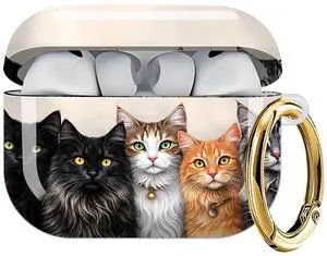 Case Compatible with AirPod Pro 3 2025, Cute Protective Cover with Keychain for AirPod Pro 3rd Generation, Full Protection Case for Women Girls(Five Cats) Case Compatible with AirPod Pro 3 2025, Cute Protective Cover with Keychain for AirPod Pro 3rd Generation, Full Protection Case for Women Girls(Five Cats)