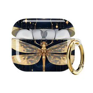 Case Compatible with AirPod Pro 3 2025, Cute Protective Cover with Keychain for AirPod Pro 3rd Generation, Full Protection Case for Women Girls(Golden Dragonfly Night Sky Floral) Case Compatible with AirPod Pro 3 2025, Cute Protective Cover with Keychain for AirPod Pro 3rd Generation, Full Protection Case for Women Girls(Golden Dragonfly Night Sky Floral)