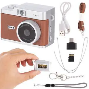 Mini Retro Camera with Video Recording, Ultra-Compact Digital Camera, Filter Mode, Rechargeable Pocket Camera with 32GB Memory Card, OTG Adapter, 4 Carry Ways for Travel Daily Vlogging Mini Retro Camera with Video Recording, Ultra-Compact Digital Camera, Filter Mode, Rechargeable Pocket Camera with 32GB Memory Card, OTG Adapter, 4 Carry Ways for Travel Daily Vlogging