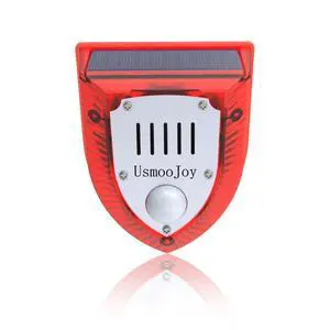 Solar Security Alarm Lights, 129dB Gunshot Sounds & Dog Barking Sound & Light Strobe Light Warning Lamp for Outdoor Farm Barn Solar Security Alarm Lights, 129dB Gunshot Sounds & Dog Barking Sound & Light Strobe Light Warning Lamp for Outdoor Farm Barn