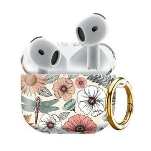 Compatiable with AirPod 4 Protective Case 2024, Soft Protective Case with Keychain for Women,Cute Shockproof Charging Case Cover for AirPod 4(Boho Flowers and Dragonflies) Compatiable with AirPod 4 Protective Case 2024, Soft Protective Case with Keychain for Women,Cute Shockproof Charging Case Cover for AirPod 4(Boho Flowers and Dragonflies)
