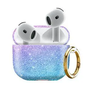 Compatiable with AirPod 4 Protective Case 2024, Soft Protective Case with Keychain for Women,Cute Shockproof Charging Case Cover for AirPod 4(Glitter Blue Pink) Compatiable with AirPod 4 Protective Case 2024, Soft Protective Case with Keychain for Women,Cute Shockproof Charging Case Cover for AirPod 4(Glitter Blue Pink)