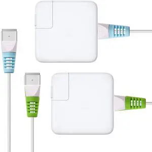 [Klip 4Pcs Snap On Charging Cable Cord Saver Protector Compatible with MacBook Magsafe 2 Power Adapter - Blue & Green [Klip 4Pcs Snap On Charging Cable Cord Saver Protector Compatible with MacBook Magsafe 2 Power Adapter - Blue & Green