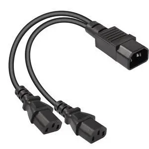 1FT IEC 320 C14 to Dual C13 Power Cable,C14 Male to 2X C13 Female Y Splitter AC Conversion Cable,Suitable for Computer,Projector, Scanner,Printer,Etc(c14-c13/c13) 1FT IEC 320 C14 to Dual C13 Power Cable,C14 Male to 2X C13 Female Y Splitter AC Conversion Cable,Suitable for Computer,Projector, Scanner,Printer,Etc(c14-c13/c13)