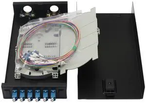 12-core LC/UPC singlemode wall Mount Enclosure kit | LC/UPC Wall Box Kit with 6 duplex couplers & pigtails. For FTTH and network distribution. Complete set 12-core LC/UPC singlemode wall Mount Enclosure kit | LC/UPC Wall Box Kit with 6 duplex couplers & pigtails. For FTTH and network distribution. Complete set