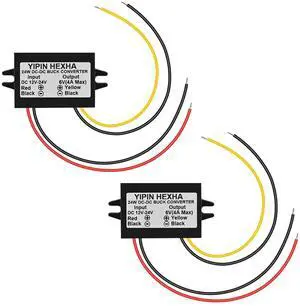DC 12V 24V to 6V 4A 24W Step Down Converter Voltage Regulator Buck Module 8-32V Input DC Power Reducer Transformer 2-Pcs DC 12V 24V to 6V 4A 24W Step Down Converter Voltage Regulator Buck Module 8-32V Input DC Power Reducer Transformer 2-Pcs