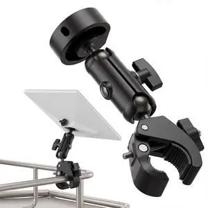Adjustable Pole Mount Clamp for Starlink Mini with Round Adapter | RV mounting bracket for compatible rails, ladders, pipes, roof racks, shelves, boats and outdoor setups Adjustable Pole Mount Clamp for Starlink Mini with Round Adapter | RV mounting bracket for compatible rails, ladders, pipes, roof racks, shelves, boats and outdoor setups