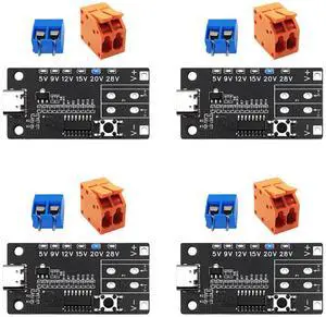 4PCS USB-C PD3.0/3.1 QC Trigger Module USB-C PD 5V 9V 12V 15V 20V 28V 5A Adjustable Voltage Power Trigger Board Type-C Female Input with Indicator 4PCS USB-C PD3.0/3.1 QC Trigger Module USB-C PD 5V 9V 12V 15V 20V 28V 5A Adjustable Voltage Power Trigger Board Type-C Female Input with Indicator