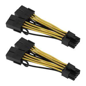 2pcs Graphics Card Power Cable 18AWG Tin-Plated Copper CPU 8 Pin Male to Dual P-CIE 8 Pin Female Cable 030-0571-000 Compatible with Tesla K80 M40 M60 2pcs Graphics Card Power Cable 18AWG Tin-Plated Copper CPU 8 Pin Male to Dual P-CIE 8 Pin Female Cable 030-0571-000 Compatible with Tesla K80 M40 M60