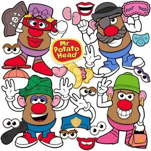 Potato Head Pieces 50ct L Die-Cut Vinyl Stickers, Tablet, Skateboard & More Potato Head Pieces 50ct L Die-Cut Vinyl Stickers, Tablet, Skateboard & More
