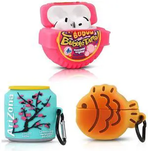(3Pack) Case for AirPods 4 Wireless Earbuds (2024) with Carabiner, Silicone Charging Protective Cover with Cartoon Skin Design for AirPods 4th Generation Headphones (AR+BB+YF) (3Pack) Case for AirPods 4 Wireless Earbuds (2024) with Carabiner, Silicone Charging Protective Cover with Cartoon Skin Design for AirPods 4th Generation Headphones (AR+BB+YF)