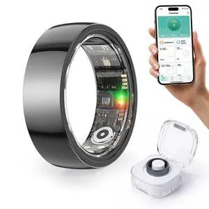 Yuga Smart Ring for Women and Men Fitness & Sleep Tracker with Heart Rate Monitor, Calorie Burn Tracking, No Subscription RequiredGift for Holiday (Black, 10) Yuga Smart Ring for Women and Men Fitness & Sleep Tracker with Heart Rate Monitor, Calorie Burn Tracking, No Subscription RequiredGift for Holiday (Black, 10)