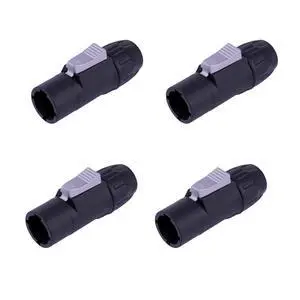 IP65 PowerCon True Outdoor Waterproof Power Connector 20A 250V Black Heavy Duty Reliable Electrical Connection for DJ Equipment Stage Lighting Sound Systems (SAC3MX_4PCS_Black) IP65 PowerCon True Outdoor Waterproof Power Connector 20A 250V Black Heavy Duty Reliable Electrical Connection for DJ Equipment Stage Lighting Sound Systems (SAC3MX_4PCS_Black)