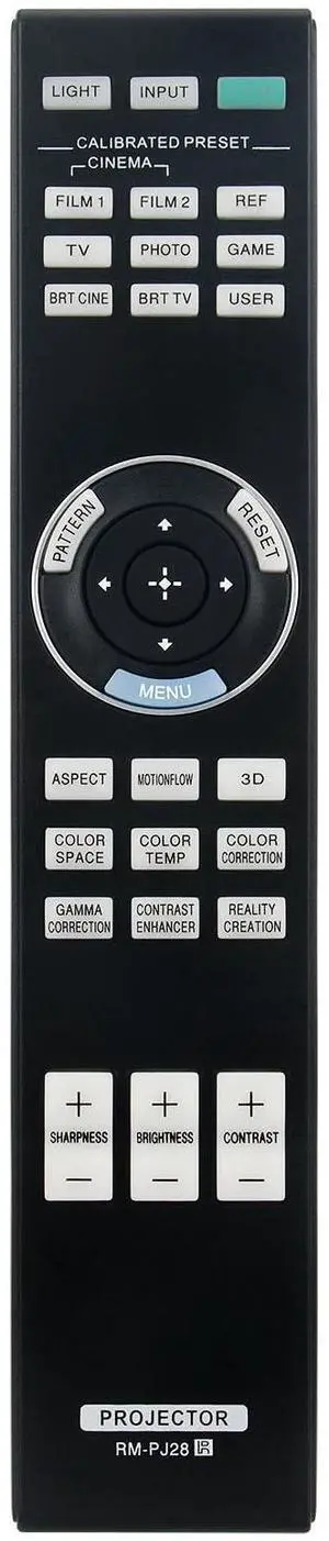 RM-PJ28 Replace Remote Compatible with Sony 4K SXRD Home Cinema Projector | VPL-VW295ES VPL-VW285ES VPL-VZ1000ES VPL-HW45ES VPL-VW550ES VPL-VW360ES VPL-VW260ES VPL-VZ1000 VPL-HW45 VPL-HW65 RM-PJ28 Replace Remote Compatible with Sony 4K SXRD Home Cinema Projector | VPL-VW295ES VPL-VW285ES VPL-VZ1000ES VPL-HW45ES VPL-VW550ES VPL-VW360ES VPL-VW260ES VPL-VZ1000 VPL-HW45 VPL-HW65