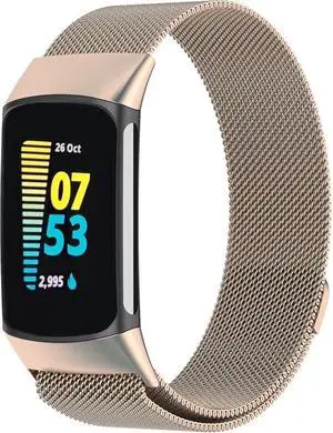 Metal Band Compatible with Fitbit Charge 6 / Charge 5, Milanese Stainless Steel Mesh Replacement Strap, Adjustable Magnetic Loop Wristband for Men Women Metal Band Compatible with Fitbit Charge 6 / Charge 5, Milanese Stainless Steel Mesh Replacement Strap, Adjustable Magnetic Loop Wristband for Men Women