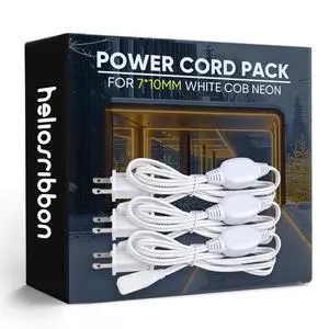 Power Cords for Single Color COB Neon Strip Light, 3 Pack Power Cords for Single Color COB Neon Strip Light, 3 Pack