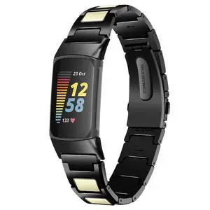 Unique Design Colorful Bands Compatible with Fitbit Charge 6/Charge 5, Dressy Metal Bracelet Luxurious Stainless Steel Strap Replacement Wristband for Charge 6/Charge 5 Tracker Unique Design Colorful Bands Compatible with Fitbit Charge 6/Charge 5, Dressy Metal Bracelet Luxurious Stainless Steel Strap Replacement Wristband for Charge 6/Charge 5 Tracker
