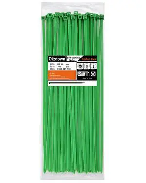 Green Garden Zip Ties 12 Inch 4.8MM 100 Pack Self Locking Nylon Cable Ties Plastic Wire Ties Green Garden Zip Ties 12 Inch 4.8MM 100 Pack Self Locking Nylon Cable Ties Plastic Wire Ties