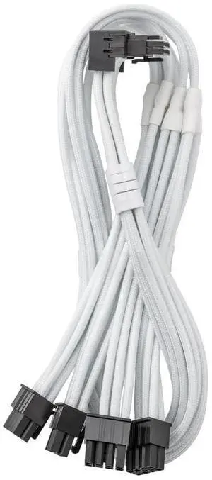 E-Series Pro ModFlex Sleeved 12V-2x6 12VHPWR 90° StealthSense PCIe Cable for EVGA G/G+ / P/P+ / T (Variant B, White) E-Series Pro ModFlex Sleeved 12V-2x6 12VHPWR 90° StealthSense PCIe Cable for EVGA G/G+ / P/P+ / T (Variant B, White)