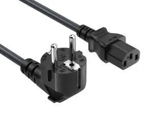 European Power Cord - 3 Prong Connector for Computers, TVs, Monitors, & More, (CEE 7/7 to IEC320 C13) (EU Europe) European Power Cord - 3 Prong Connector for Computers, TVs, Monitors, & More, (CEE 7/7 to IEC320 C13) (EU Europe)