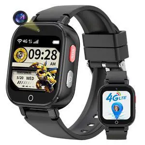 Smart Watch for Kids, 4G Kids Smartwatch with GPS Tracker Calling (Black) | WIFI/Voice/Video Chat/SOS/SMS-receiving IP68 Waterproof Pedometer Camera Alarm Safe Zone Smartwatch Gift for Boys Girls 4-12 Smart Watch for Kids, 4G Kids Smartwatch with GPS Tracker Calling (Black) | WIFI/Voice/Video Chat/SOS/SMS-receiving IP68 Waterproof Pedometer Camera Alarm Safe Zone Smartwatch Gift for Boys Girls 4-12