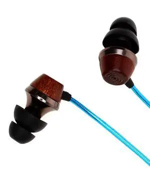 ALN 2.0 Premium Genuine Wood In-ear Noise-isolating Headphones|Earbuds|Earphones with Innovative Shield Technology Cable and Mic (Metallic Blue) ALN 2.0 Premium Genuine Wood In-ear Noise-isolating Headphones|Earbuds|Earphones with Innovative Shield Technology Cable and Mic (Metallic Blue)
