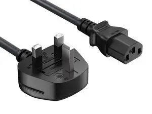 England UK Power Cord, 3 Pin Connector for Computers, TVs, Monitors, & More (IEC-320-C13 to UK Plug BS1363) (UK England) England UK Power Cord, 3 Pin Connector for Computers, TVs, Monitors, & More (IEC-320-C13 to UK Plug BS1363) (UK England)