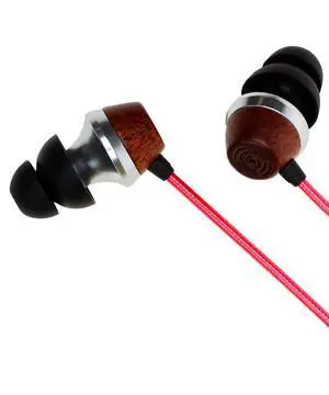 ALN 2.0 Premium Genuine Wood In-ear Noise-isolating Headphones|Earbuds|Earphones with Innovative Shield Technology Cable and Mic (Lava Red) ALN 2.0 Premium Genuine Wood In-ear Noise-isolating Headphones|Earbuds|Earphones with Innovative Shield Technology Cable and Mic (Lava Red)