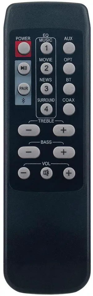 NK6 Replacement Remote Control Applicable for Nakamichi NK6 Sound Bar | Soundbar Speaker System NK6 Replacement Remote Control Applicable for Nakamichi NK6 Sound Bar | Soundbar Speaker System