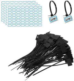 6inch Zip Ties, 200pcs Cable Ties Tags Nylon Wire Marking Label Self Locking Plastic Straps Write on with Label Tags Paper for Organization Cord Network Ethernet Marking, Black 6inch Zip Ties, 200pcs Cable Ties Tags Nylon Wire Marking Label Self Locking Plastic Straps Write on with Label Tags Paper for Organization Cord Network Ethernet Marking, Black