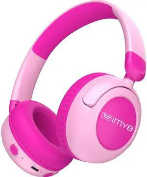 Kids Bluetooth Headphones for Girls, Pink Foldable Wireless Headset | 85/94dB Safe Volume Limit, 80H Playtime, Bluetooth 5.4, HD Mic, Type-C Fast Charge for School & Travel Kids Bluetooth Headphones for Girls, Pink Foldable Wireless Headset | 85/94dB Safe Volume Limit, 80H Playtime, Bluetooth 5.4, HD Mic, Type-C Fast Charge for School & Travel
