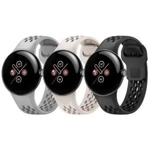 3 Packs Fit for Google pixel watch 3 45mm Silicone Watch Band for Women Men,Waterproof Breathable Wristband Adjustable Replacement Watch Straps Compatible with Pixel Watch 4 45mm 3 Packs Fit for Google pixel watch 3 45mm Silicone Watch Band for Women Men,Waterproof Breathable Wristband Adjustable Replacement Watch Straps Compatible with Pixel Watch 4 45mm