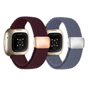 Braided Magnetic Nylon Bands Compatible with Fitbit Versa 4/Versa 3/Sense/Sense 2,Comfortable Breathable Sprots Nylon Watch Strap Replacement for Women Men Braided Magnetic Nylon Bands Compatible with Fitbit Versa 4/Versa 3/Sense/Sense 2,Comfortable Breathable Sprots Nylon Watch Strap Replacement for Women Men