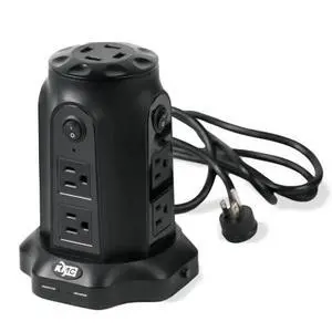 Power Strip Tower with USB Ports (4 USB-A), 8 Outlet Tower, 6ft Long Extension Cord, 1080J Surge Protector Power Strip Tower, Charging Tower, Surge Protector Tower Power Strip Tower with USB Ports (4 USB-A), 8 Outlet Tower, 6ft Long Extension Cord, 1080J Surge Protector Power Strip Tower, Charging Tower, Surge Protector Tower
