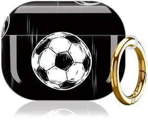 Case for AirPod Pro 3 Case 2025, Slim Shockproof Protective Cover with Keychain Ring, Wireless Charging Compatible, Stylish Durable Design for Women(Soccer Ball Black White) Case for AirPod Pro 3 Case 2025, Slim Shockproof Protective Cover with Keychain Ring, Wireless Charging Compatible, Stylish Durable Design for Women(Soccer Ball Black White)