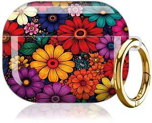 Case for AirPod Pro 3 Case 2025, Slim Shockproof Protective Cover with Keychain Ring, Wireless Charging Compatible, Stylish Durable Design for Women(Colorful Floral) Case for AirPod Pro 3 Case 2025, Slim Shockproof Protective Cover with Keychain Ring, Wireless Charging Compatible, Stylish Durable Design for Women(Colorful Floral)