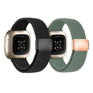 Braided Magnetic Nylon Bands Compatible with Fitbit Versa 4/Versa 3/Sense/Sense 2,Comfortable Breathable Sprots Nylon Watch Strap Replacement for Women Men Braided Magnetic Nylon Bands Compatible with Fitbit Versa 4/Versa 3/Sense/Sense 2,Comfortable Breathable Sprots Nylon Watch Strap Replacement for Women Men