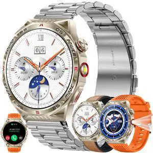 1.85AMOLED Smart Watch for Men(Answer/Make Calls), LED Lighting, 5ATM Waterproof Fitness Watch with Heart Rate, SpO2, Blood Pressure, Bluetooth Smartwatch for Android iPhone, with 3 Bands (Silver) 1.85AMOLED Smart Watch for Men(Answer/Make Calls), LED Lighting, 5ATM Waterproof Fitness Watch with Heart Rate, SpO2, Blood Pressure, Bluetooth Smartwatch for Android iPhone, with 3 Bands (Silver)