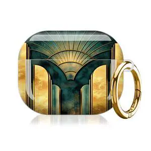 Case for AirPod Pro 3 Case 2025, Slim Shockproof Protective Cover with Keychain Ring, Wireless Charging Compatible, Stylish Durable Design for Women(Art Gold Teal) Case for AirPod Pro 3 Case 2025, Slim Shockproof Protective Cover with Keychain Ring, Wireless Charging Compatible, Stylish Durable Design for Women(Art Gold Teal)