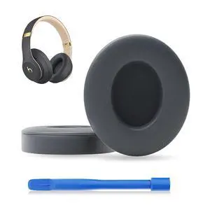 Replacement Ear Pads for Beats Studio3, Studio 2, Grey | Ear Covers Earpads Cushions Compatible with Beats Studio3/2 Headphone Replacement Ear Pads for Beats Studio3, Studio 2, Grey | Ear Covers Earpads Cushions Compatible with Beats Studio3/2 Headphone
