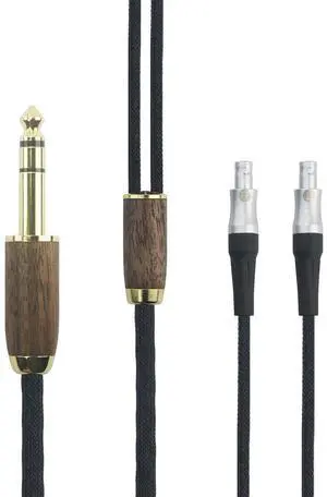 6.35mm Audio Cable Replacement Upgrade Audio Cable Compatible with Sennheiser HD800, HD800S, HD820 Headphones 6N OCC Copper Silver Plated Cord Walnut Wood Shell 6.35mm Audio Cable Replacement Upgrade Audio Cable Compatible with Sennheiser HD800, HD800S, HD820 Headphones 6N OCC Copper Silver Plated Cord Walnut Wood Shell